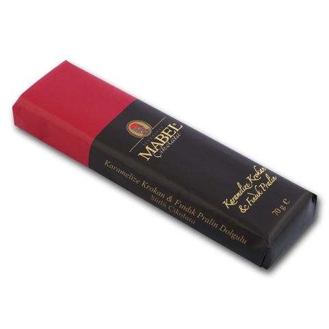Karamelize Krokan Ve Fındık Pralin Dolgulu Sütlü Çik. 70g.