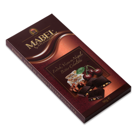 Fındık Vişne Ve Nugalı Bitter Çikolata 90g.