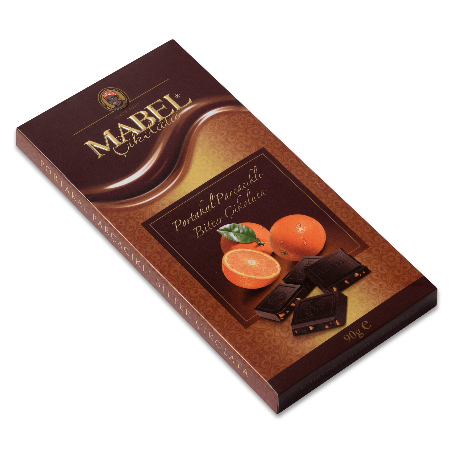 Portakal Parçacıklı Bitter Çikolata 90g.